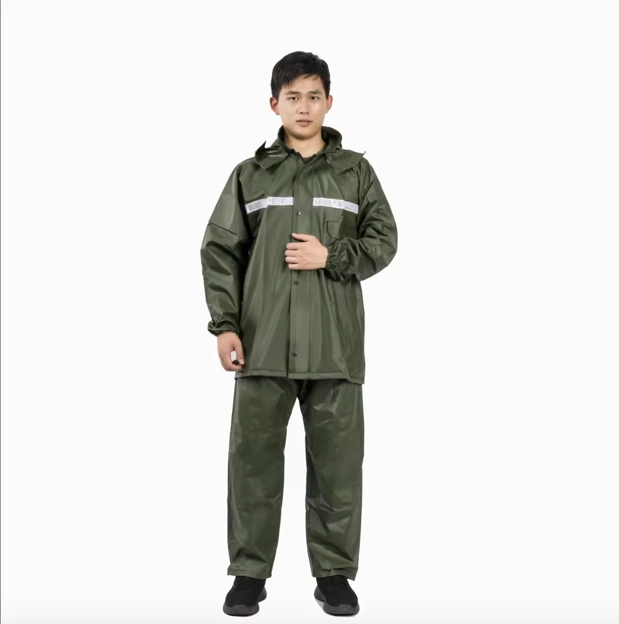 Impermeable de seguridad transpirable y de alta elasticidad de PVC 8606