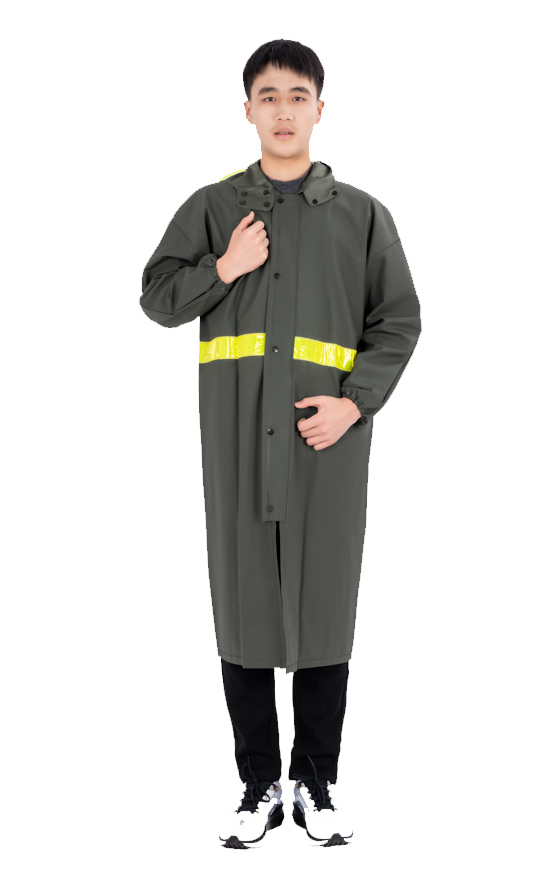 Traje de chubasquero de PVC y tela de punto 8227