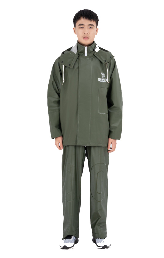 Conjunto de Impermeable de PVC y Tejido de Punto 8216+8217